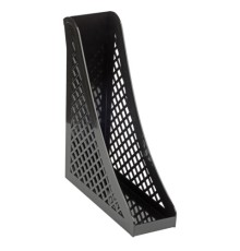 Лоток вертикальный для бумаг BRAUBERG ECO, 240х80х290 мм, сетчатый, черный, 239014