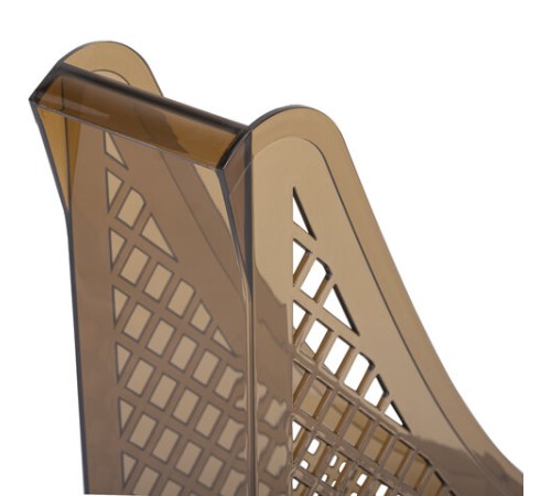 Лоток вертикальный для бумаг BRAUBERG ECO, 240х80х290 мм, сетчатый, дымчатый, 239015