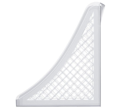 Лоток вертикальный для бумаг BRAUBERG ECO, 240х80х290 мм, сетчатый, прозрачный, 239016