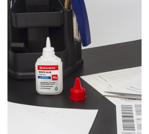 Клей ПВА КОМПЛЕКТ 10 штук х 45 г (бумага, картон, дерево), ВЫГОДНАЯ УПАКОВКА, BRAUBERG, 270433, 93