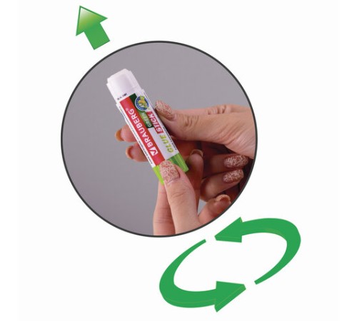 Клей-карандаш на натуральной основе BRAUBERG GREEN, 15 г, 270437