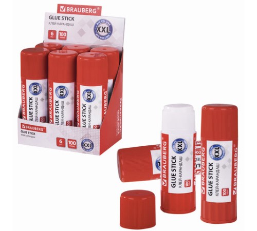 Клей-карандаш BRAUBERG, 100 г, 270439