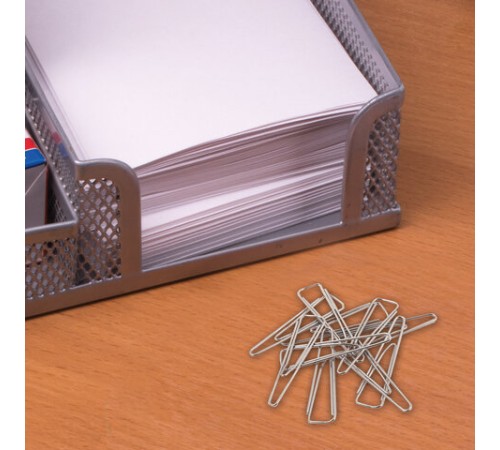 Скрепки ОФИСМАГ, 25 мм, никелированные, треугольные, 100 шт., в картонной коробке, 270441