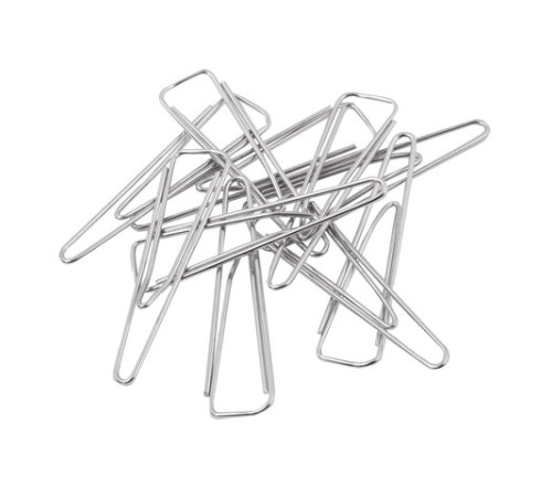 Скрепки STAFF, 25 мм, оцинкованные, треугольные, 100 шт., в картонной коробке, 270442
