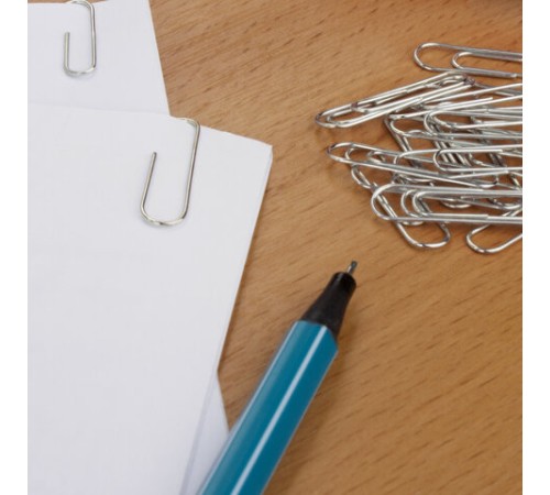 Скрепки BRAUBERG, 33 мм, никелированные, 100 шт., в картонной коробке, 270443