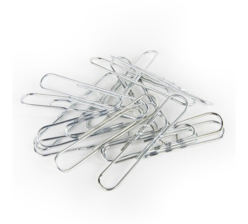 Скрепки большие 50 мм, BRAUBERG, оцинкованные, гофрированные, 50 шт., в картонной коробке, 270446