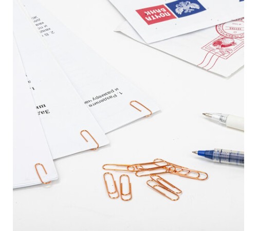 Скрепки BRAUBERG, 28 мм, омедненные, 100 шт., в картонной коробке, 270448