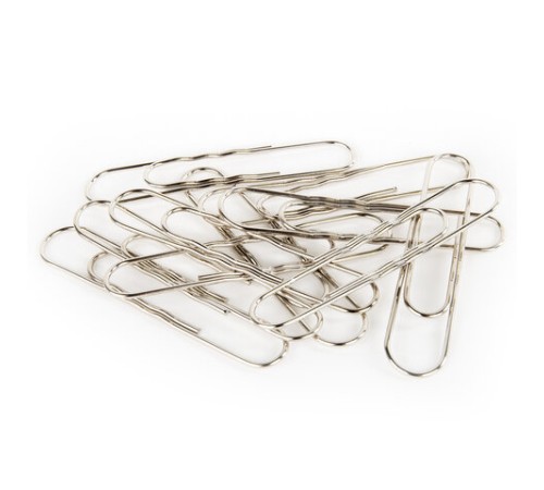 Скрепки большие 78 мм, BRAUBERG, никелированные, гофрированные, 50 шт., в картонной коробке, 270450