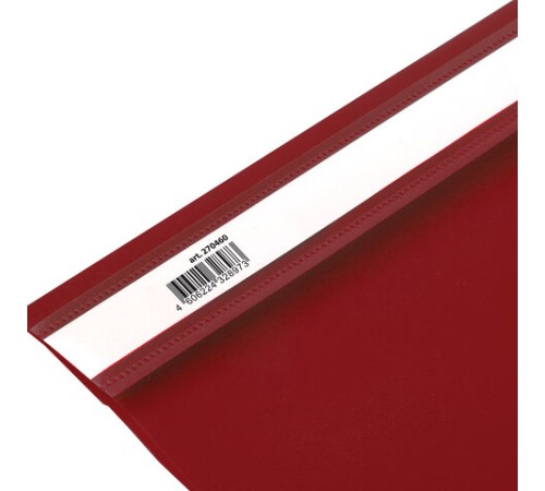 Скоросшиватель пластиковый МАЛОГО ФОРМАТА (160х22 8мм), А5, BRAUBERG, 130/180 мкм, красный, 270460