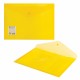 Папка-конверт с кнопкой BRAUBERG А4 до 100 л. прозрачная желтая СВЕРХПРОЧНАЯ 0,18 мм, 270472