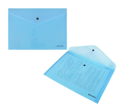 Папка-конверт с кнопкой BRAUBERG 