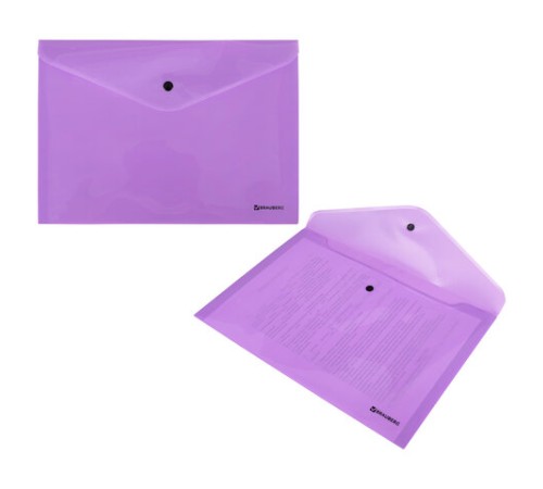 Папка-конверт с кнопкой BRAUBERG 