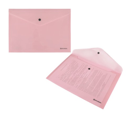 Папка-конверт с кнопкой BRAUBERG 