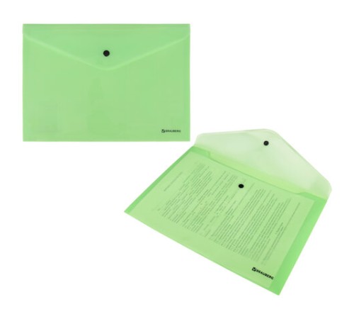 Папка-конверт с кнопкой BRAUBERG 