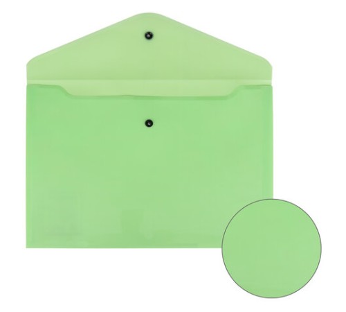 Папка-конверт с кнопкой BRAUBERG 