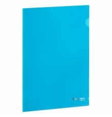 Папка-уголок плотная BRAUBERG SUPER, 0,18 мм, синяя, 270479