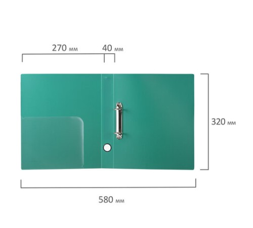 Папка на 2 кольцах BRAUBERG 