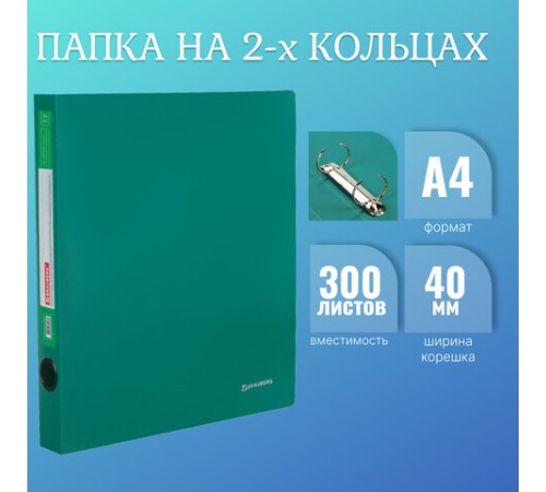 Папка на 2 кольцах BRAUBERG 