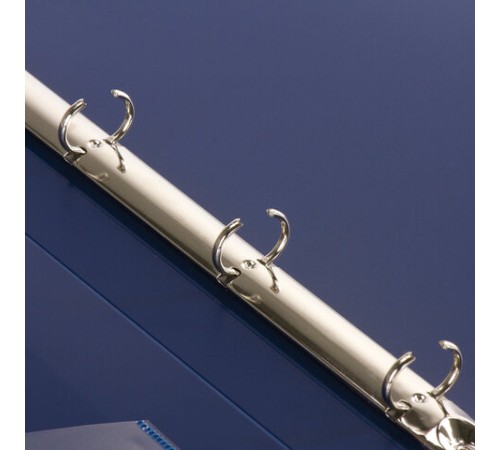 Папка на 4 кольцах, ширина 25 мм, BRAUBERG EXTRA, до 170 листов, СИНЯЯ, 0,7 мм, 270483