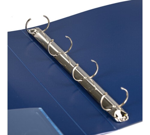 Папка на 4 кольцах, ширина 40 мм, BRAUBERG EXTRA, до 300 листов, СИНЯЯ, 0,8 мм, 270548