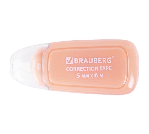 Корректирующая лента BRAUBERG COMPACT PLUS PASTEL, 5 мм х 6 м, корпус ассорти, блистер, 270551