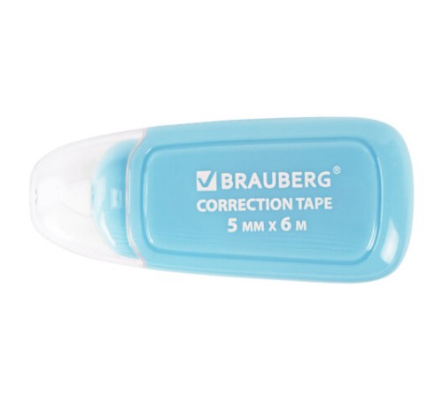 Корректирующая лента BRAUBERG COMPACT PLUS PASTEL, 5 мм х 6 м, корпус ассорти, блистер, 270551