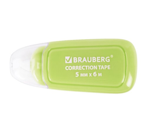 Корректирующая лента BRAUBERG COMPACT PLUS PASTEL, 5 мм х 6 м, корпус ассорти, блистер, 270551