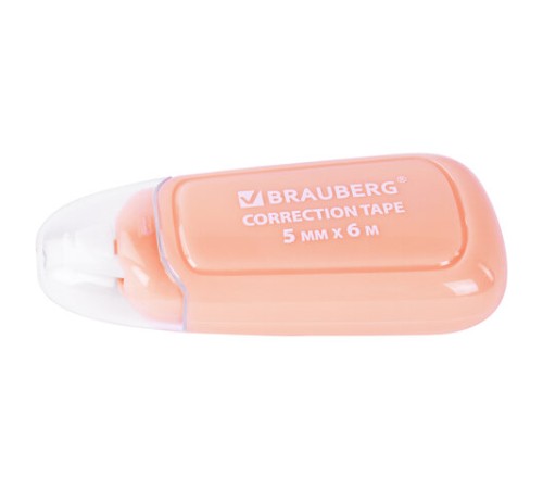 Корректирующая лента BRAUBERG COMPACT PLUS PASTEL, 5 мм х 6 м, корпус ассорти, блистер, 270551