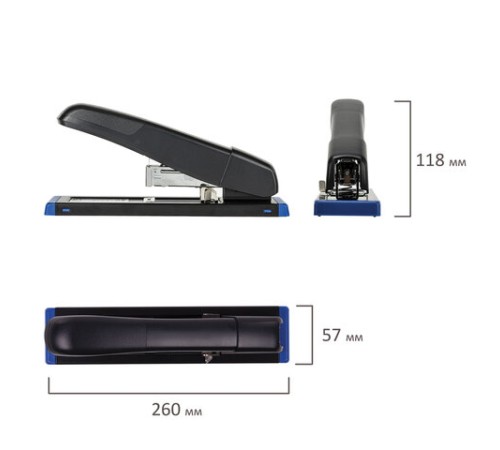 Степлер МОЩНЫЙ до 100 листов BRAUBERG 