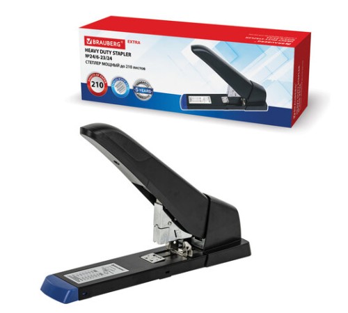 Степлер МОЩНЫЙ до 210 листов BRAUBERG 
