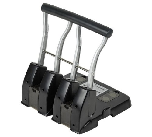 Дырокол на 4 отверстия металлический МОЩНЫЙ BRAUBERG 