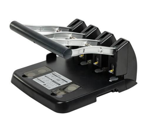 Дырокол на 4 отверстия металлический МОЩНЫЙ BRAUBERG 