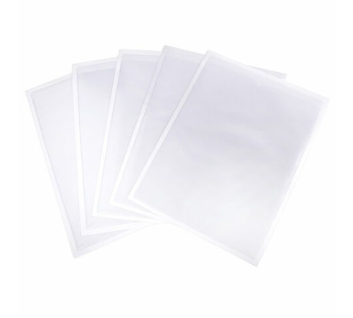 Карманы самоклеящиеся на любую поверхность ФОРМАТ А4 223х303 мм, КОМПЛЕКТ 5 шт., STAFF, 270570