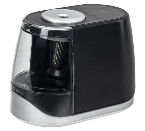 Точилка электрическая BRAUBERG ONE фреза с автостопом, 4 батарейки AA/USB (под адаптер), 270577