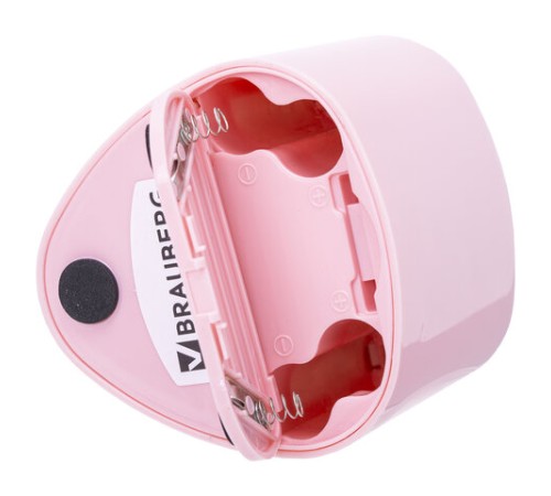 Точилка электрическая BRAUBERG DUAL (для 2 диаметров карандашей!), 4 батарейки АА, розовая, 270579