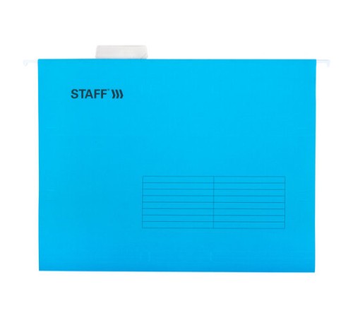 Подвесные папки А4 (350х240 мм), до 80 л., КОМПЛЕКТ 10 шт., синие, картон, STAFF, 270928