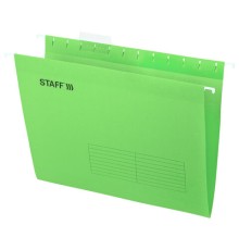 Подвесные папки А4 (350х240 мм) до 80 л., КОМПЛЕКТ 10 шт., зеленые, картон, STAFF, 270929