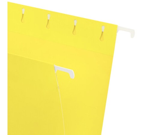 Подвесные папки А4 (350х240 мм) до 80 л., КОМПЛЕКТ 10 шт., желтые, картон, STAFF, 270930
