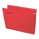Подвесные папки А4 (350х240 мм) до 80 л., КОМПЛЕКТ 10 шт., красные, картон, STAFF, 270931