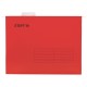 Подвесные папки А4 (350х240 мм) до 80 л., КОМПЛЕКТ 10 шт., красные, картон, STAFF, 270931