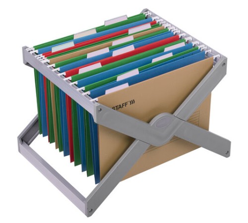 Подвесные папки А4 (350х240 мм) до 80 л., КОМПЛЕКТ 10 шт., крафт-картон, STAFF, 270932