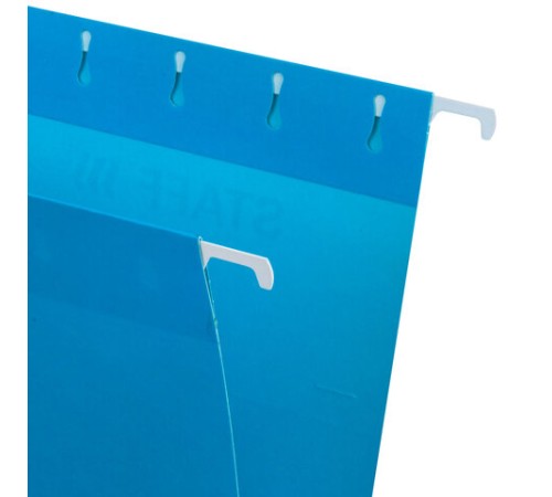Подвесные папки А4/Foolscap (404х240 мм) до 80 л., КОМПЛЕКТ 10 шт., синие, картон, STAFF, 270933