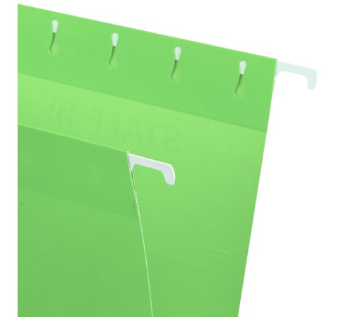Подвесные папки A4/Foolscap (404х240 мм) до 80 л., КОМПЛЕКТ 10 шт., зеленые, картон, STAFF, 270934