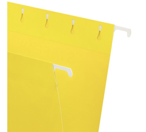 Подвесные папки A4/Foolscap (404х240 мм) до 80 л., КОМПЛЕКТ 10 шт., желтые, картон, STAFF, 270935