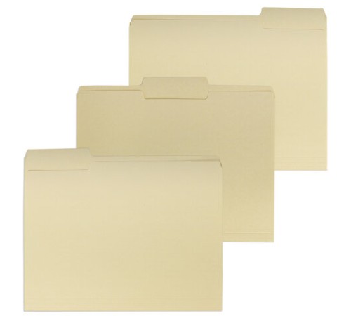 Папки-разделители картотечные А4, КОМПЛЕКТ 30 шт., 295х240 мм, бежевые, STAFF, 270938