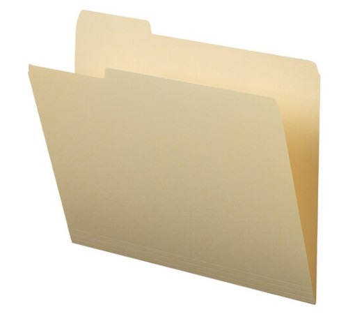 Папки-разделители картотечные А4, КОМПЛЕКТ 30 шт., 295х240 мм, бежевые, STAFF, 270938