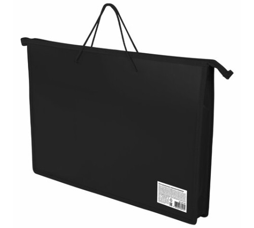 Папка для рисунков и чертежей ПИФАГОР А3, пластик, черная, 271135