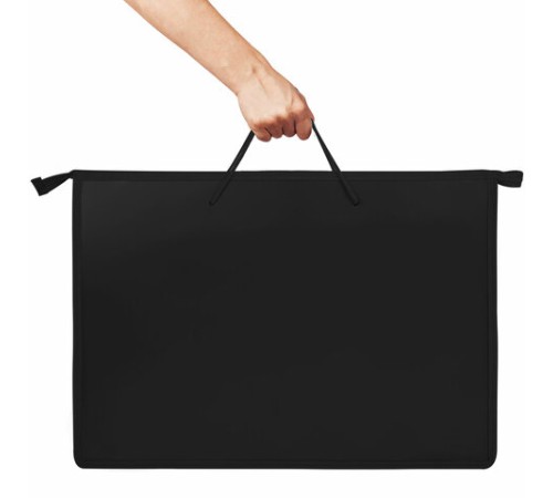 Папка для рисунков и чертежей ПИФАГОР А3, пластик, черная, 271135