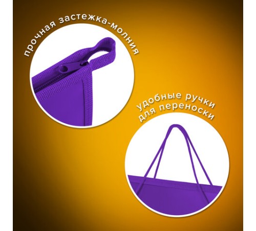 Папка для рисунков и чертежей ПИФАГОР А3, пластик, фиолетовая, 271136