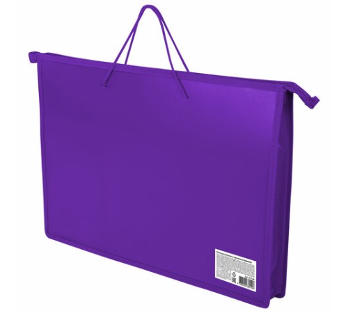 Папка для рисунков и чертежей ПИФАГОР А3, пластик, фиолетовая, 271136